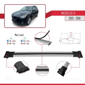 Mazda CX-5 2013-2018 Arası ile uyumlu FLY Model Ara Atkı Tavan Barı GRİ thumb 4