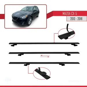 Mazda CX-5 2013-2018 Arası ile uyumlu Basic Model Ara Atkı Tavan Barı SİYAH 3 ADET thumb 5