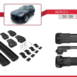 Mazda CX-5 2013-2018 Arası ile uyumlu ACE-1 Ara Atkı Tavan Barı SİYAH thumb 5