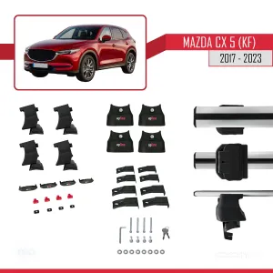 Mazda Cx-5 (KF) 2017 ve Sonrası ile uyumlu ACE-4 Ara Atkı Tavan Barı GRİ - Görsel 4