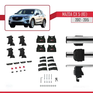 Mazda Cx-5 (KE) 2012-2015 Arası ile uyumlu ACE-4 Ara Atkı Tavan Barı GRİ - Görsel 4