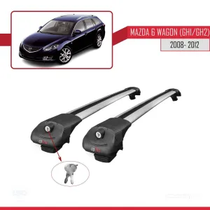 Mazda 6 Wagon (GH1/GH2) 2008-2012 Arası ile uyumlu ACE-1 Ara Atkı Tavan Barı GRİ - Görsel 4