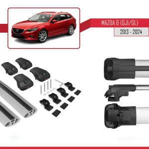 Mazda 6 (GJ1/GL) 2013-2024 ile uyumlu ACE-1 Ara Atkı Tavan Barı GRİ - Görsel 5