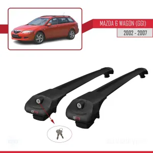 Mazda 6 (GG1) 2002-2007 Arası ile uyumlu ACE-1 Ara Atkı Tavan Barı SİYAH - Görsel 4