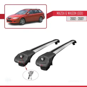 Mazda 6 (GG1) 2002-2007 Arası ile uyumlu ACE-1 Ara Atkı Tavan Barı GRİ - Görsel 4