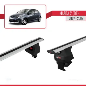 Mazda 2 (DE) 2007-2009 Arası ile uyumlu ACE-4 Ara Atkı Tavan Barı GRİ thumb 3
