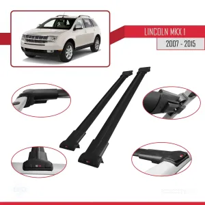 Lincoln MKX 2007-2015 Arası ile uyumlu FLY Model Ara Atkı Tavan Barı SİYAH thumb 5