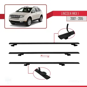 Lincoln MKX 2007-2015 Arası ile uyumlu Basic Model Ara Atkı Tavan Barı SİYAH 3 ADET thumb 5