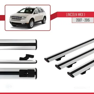 Lincoln MKX 2007-2015 Arası ile uyumlu Basic Model Ara Atkı Tavan Barı GRİ 3 ADET - Görsel 3