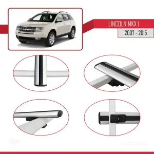 Lincoln MKX 2007-2015 Arası ile uyumlu Basic Model Ara Atkı Tavan Barı GRİ 3 ADET - Görsel 4