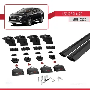 Lexus RXL (AL20) 2018-2022 Arası ile uyumlu ACE-2 Ara Atkı Tavan Barı SİYAH thumb 5