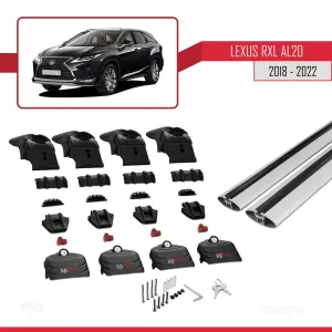 Lexus RXL (AL20) 2018-2022 Arası ile uyumlu ACE-2 Ara Atkı Tavan Barı GRİ - Görsel 5