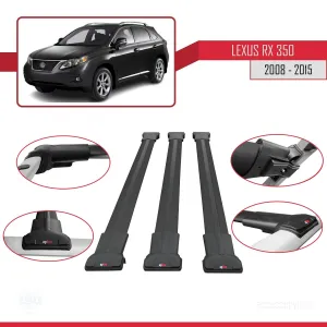 Lexus RX350 - RX350-2 2008-2015 Arası ile Uyumlu FLY Model Ara Atkı Tavan Barı SİYAH 3 ADET BAR thumb 5