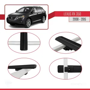 Lexus RX350 - RX350-2 2008-2015 Arası ile uyumlu Basic Model Ara Atkı Tavan Barı SİYAH 3 ADET thumb 4
