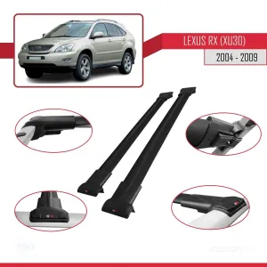 Lexus RX (XU30) 2004-2009 Arası ile Uyumlu FLY Model Ara Atkı Tavan Barı SİYAH thumb 5