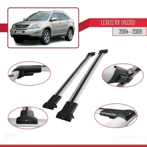 Lexus RX (XU30) 2004-2009 Arası ile Uyumlu FLY Model Ara Atkı Tavan Barı GRİ thumb 5