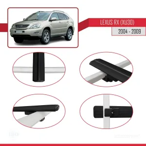 Lexus RX (XU30) 2004-2009 Arası ile uyumlu Basic Model Ara Atkı Tavan Barı SİYAH 3 ADET - Görsel 4