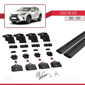 Lexus NX (AZ10) 2015-2021 Arası ile uyumlu ACE-2 Ara Atkı Tavan Barı SİYAH - Görsel 5