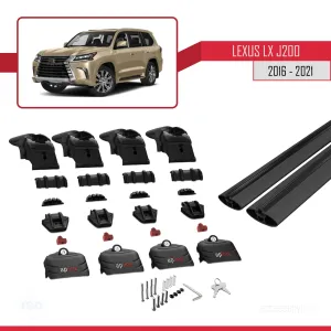 Lexus LX (J200) 2016-2021 Arası ile uyumlu ACE-2 Ara Atkı Tavan Barı SİYAH - Görsel 5