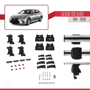 Lexus GS (L10) 2011-2020 Arası ile uyumlu ACE-4 Ara Atkı Tavan Barı GRİ - Görsel 4