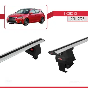 Lexus CT 2011-2022 Arası ile uyumlu ACE-4 Ara Atkı Tavan Barı GRİ thumb 3