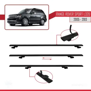 Land Rover Range Rover Sport (L320) 2005-2013 Arası ile uyumlu Basic Model Ara Atkı Tavan Barı SİYAH 3 ADET - Görsel 5