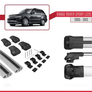 Land Rover Range Rover Sport (L320) 2005-2013 Arası ile uyumlu ACE-1 Ara Atkı Tavan Barı GRİ thumb 5