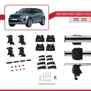 Land Rover Range Rover Evoque II (L551) 2019 ve Sonrası ile uyumlu ACE-4 Ara Atkı Tavan Barı GRİ thumb 5