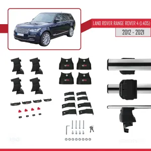 Land Rover Rang Rover 4 (L405) 2012-2021 Arası ile uyumlu ACE-4 Ara Atkı Tavan Barı GRİ thumb 4