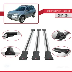 Land Rover Freelander 2007-2014 Arası ile Uyumlu FLY Model Ara Atkı Tavan Barı GRİ 3 ADET BAR - Görsel 5