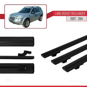 Land Rover Freelander 2007-2014 Arası ile uyumlu Basic Model Ara Atkı Tavan Barı SİYAH 3 ADET - Görsel 3