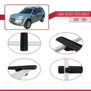 Land Rover Freelander 2007-2014 Arası ile uyumlu Basic Model Ara Atkı Tavan Barı SİYAH 3 ADET - Görsel 4