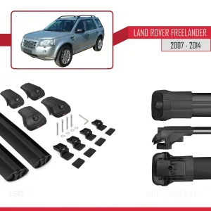 Land Rover Freelander 2007-2014 Arası ile uyumlu ACE-1 Ara Atkı Tavan Barı SİYAH - Görsel 5