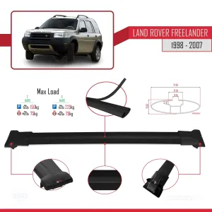 Land Rover Freelander 1998-2007 Arası ile uyumlu FLY Model Ara Atkı Tavan Barı SİYAH - Görsel 4