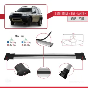 Land Rover Freelander 1998-2007 Arası ile Uyumlu FLY Model Ara Atkı Tavan Barı GRİ 3 ADET BAR thumb 4