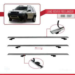 Land Rover Freelander 1998-2007 Arası ile uyumlu Basic Model Ara Atkı Tavan Barı GRİ 3 ADET - Görsel 5