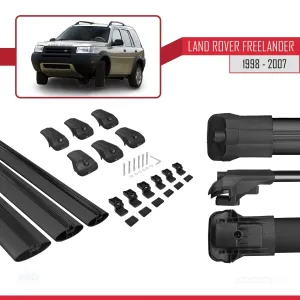 Land Rover Freelander 1998-2007 Arası ile uyumlu ACE-1 Ara Atkı Tavan Barı SİYAH 3 ADET BAR thumb 5