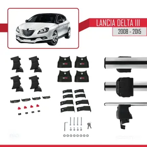 Lancia Delta III 2008-2014 Arası ile uyumlu ACE-4 Ara Atkı Tavan Barı GRİ - Görsel 4