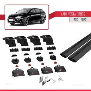 Lada Vesta / Cross SW 2017-2023 Arası ile uyumlu ACE-2 Ara Atkı Tavan Barı SİYAH - Görsel 5
