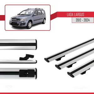 Lada Largus 2012 ve Sonrası ile uyumlu Basic Model Ara Atkı Tavan Barı GRİ 3 ADET - Görsel 5
