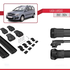 Lada Largus 2012 ve Sonrası ile uyumlu ACE-1 Ara Atkı Tavan Barı SİYAH thumb 5