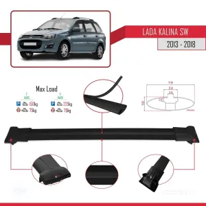 Lada Kalina SW 2013-2018 Arası ile Uyumlu FLY Model Ara Atkı Tavan Barı SİYAH - Görsel 4
