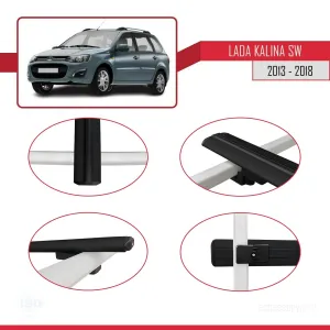 Lada Kalina SW 2013-2018 Arası ile uyumlu Basic Model Ara Atkı Tavan Barı SİYAH 3 ADET - Görsel 4
