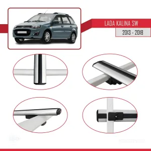 Lada Kalina SW 2013-2018 Arası ile uyumlu Basic Model Ara Atkı Tavan Barı GRİ 3 ADET - Görsel 4