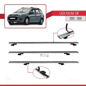 Lada Kalina SW 2013-2018 Arası ile uyumlu Basic Model Ara Atkı Tavan Barı GRİ 3 ADET - Görsel 5