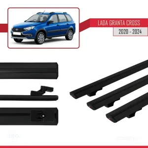 Lada Granta Cross 2020 ve Sonrası ile uyumlu Basic Model Ara Atkı Tavan Barı SİYAH 3 ADET thumb 5