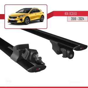 Kia XCeed (CD) 2019 ve Sonrası ile uyumlu HOOK Model Anahtar Kilitli Ara Atkı Tavan Barı SİYAH - Görsel 5