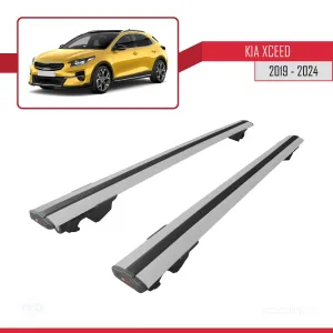 Kia XCeed (CD) 2019 ve Sonrası ile uyumlu HOOK Model Anahtar Kilitli Ara Atkı Tavan Barı GRİ - Görsel 4