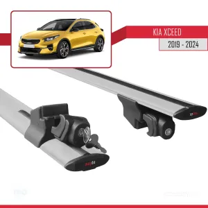 Kia XCeed (CD) 2019 ve Sonrası ile uyumlu HOOK Model Anahtar Kilitli Ara Atkı Tavan Barı GRİ - Görsel 5