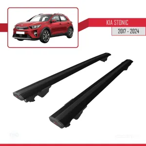 Kia Stonic 2017 ve Sonrası ile uyumlu HOOK Model Anahtar Kilitli Ara Atkı Tavan Barı SİYAH - Görsel 4